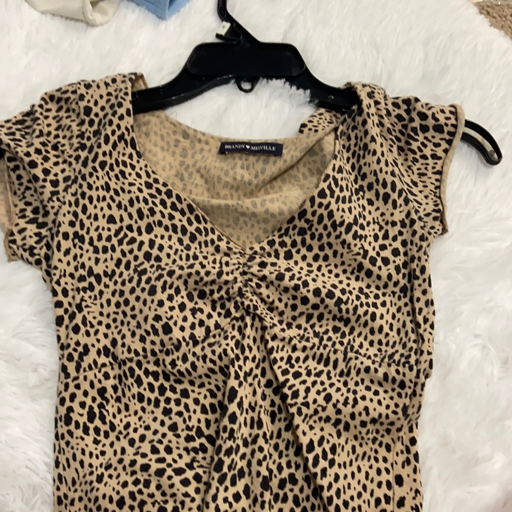 brandy melville cheetah top